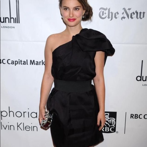 Lanvin x H&M Purple Ruched Puff One-Shoulder Dress - Picture 8 of 10